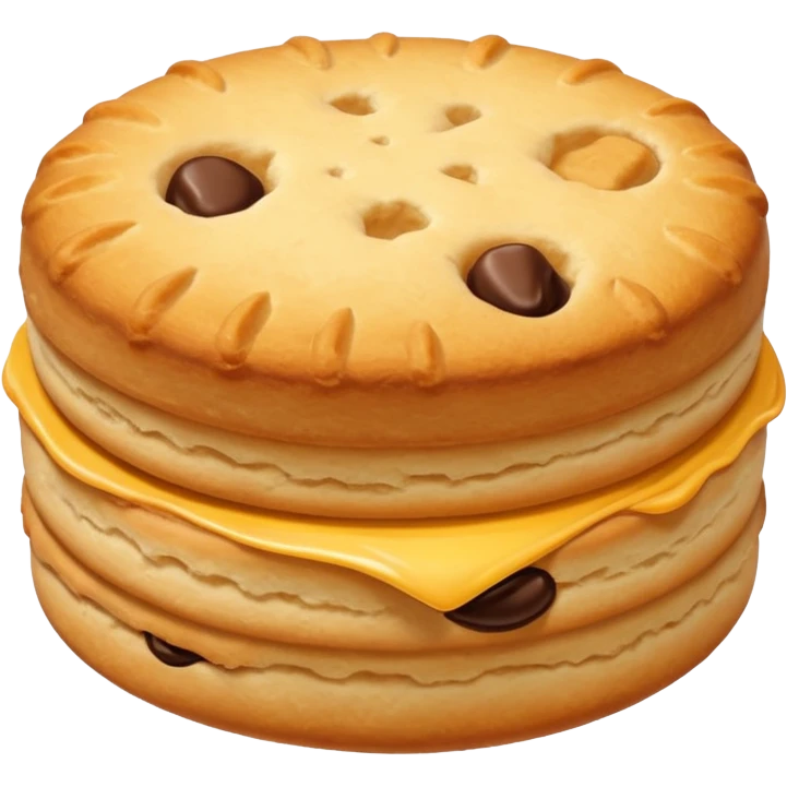 plain biscuit with a slightly textured surface emoji