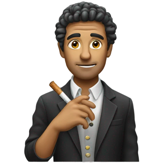 Guy with cigarette emoji