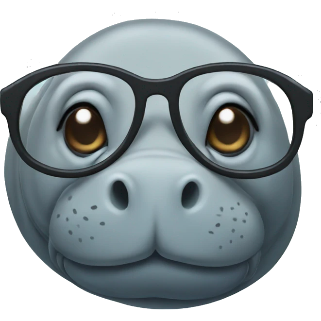 manatee with glasses emoji