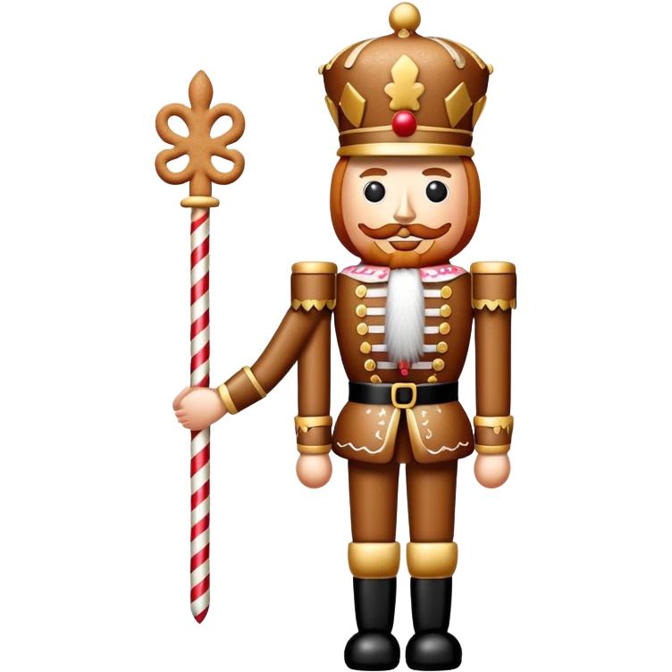 Tall gingerbread nutcracker emoji