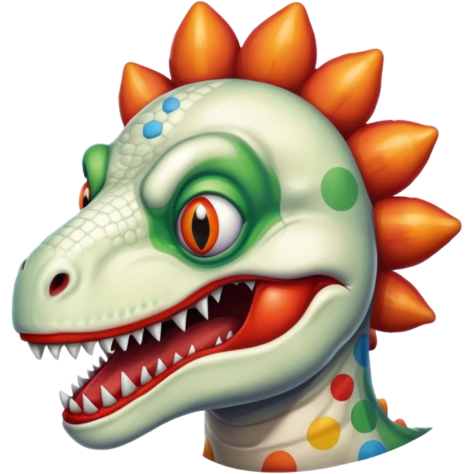 face clown dinosaur emoji