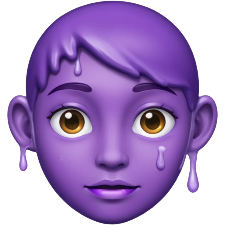 Lustful purple goo face  emoji
