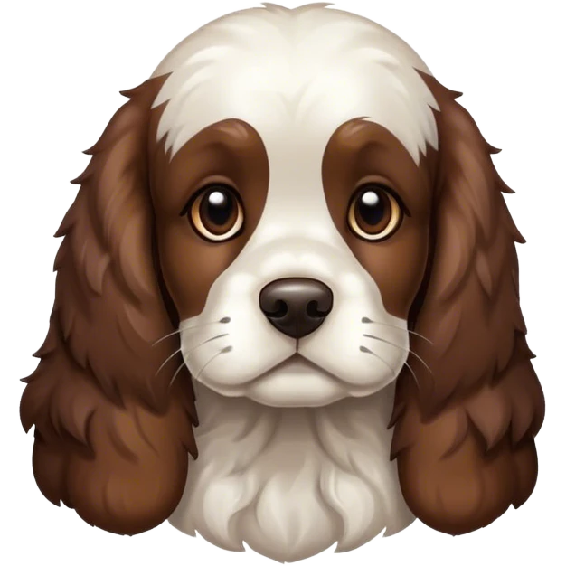 Cocker chocolat blanc noir emoji