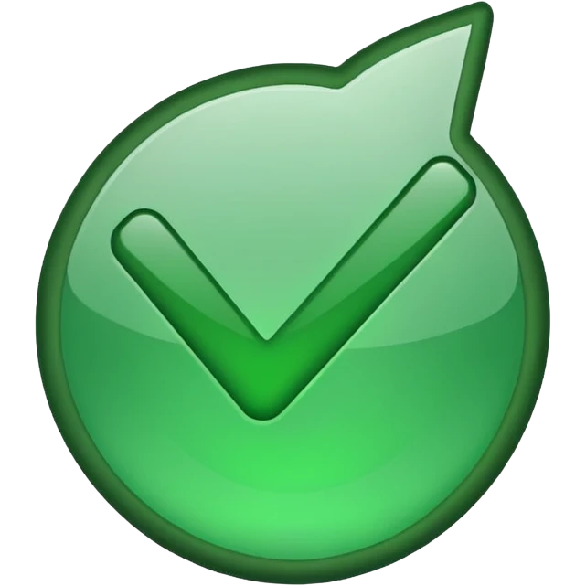 A tick sign with the background as blue emoji