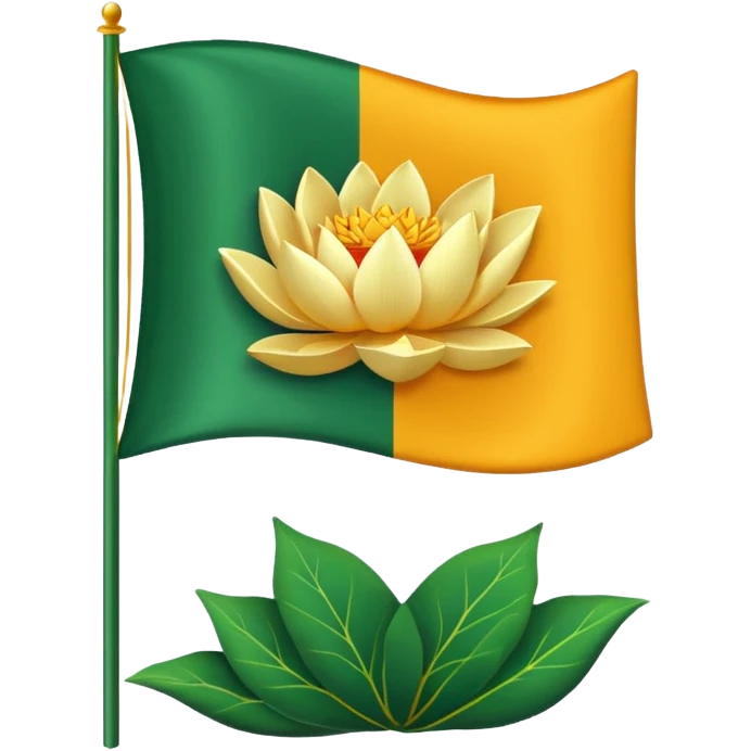 Bjp Lotus flag emoji emoji