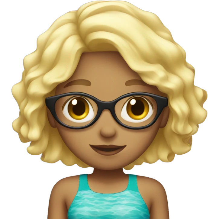 Blonde girl in a swimsuit emoji