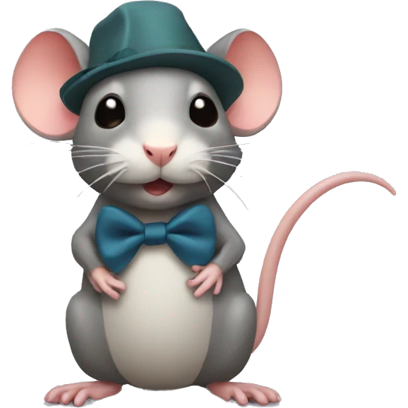 Rat with bow emoji