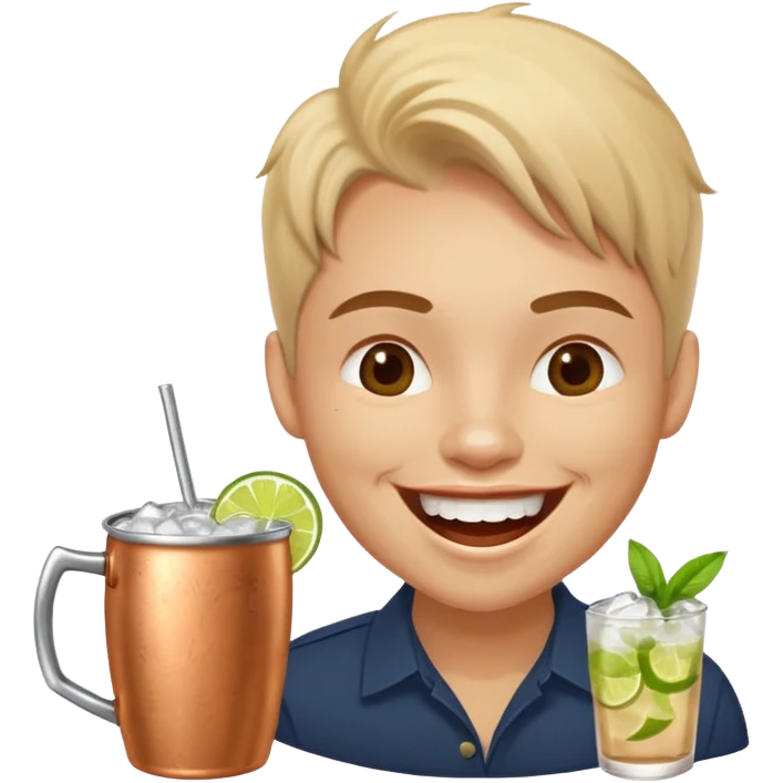 moscow mule riéndose  emoji