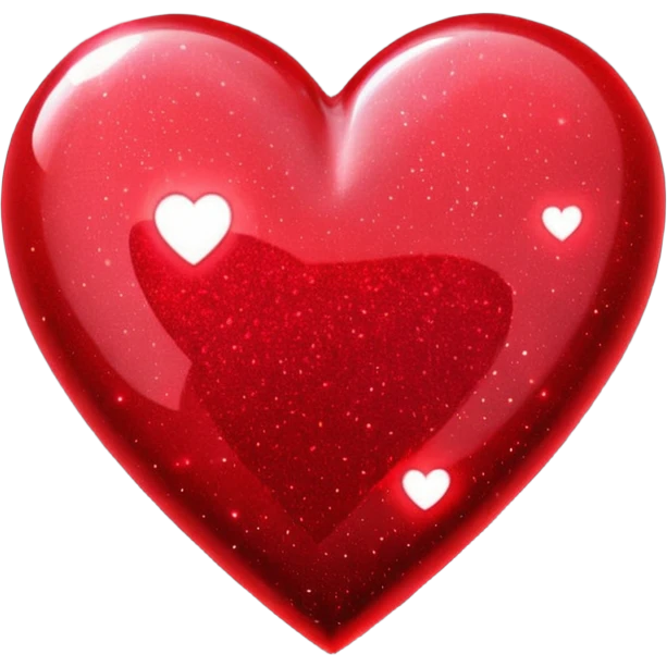 red glitter cyberpunk love emoji