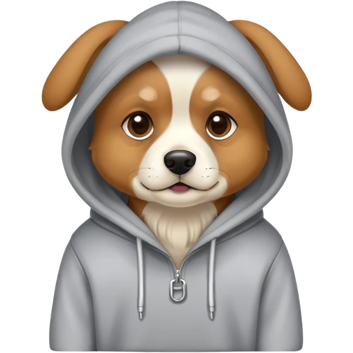 Dog wearing a hoodie emoji