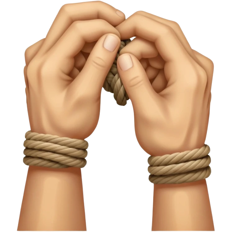 two hands gripping and pulling a rope emoji