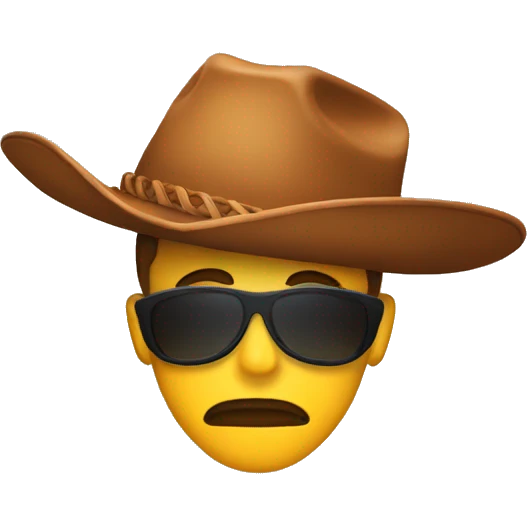 kissyface cowboyhat emoji