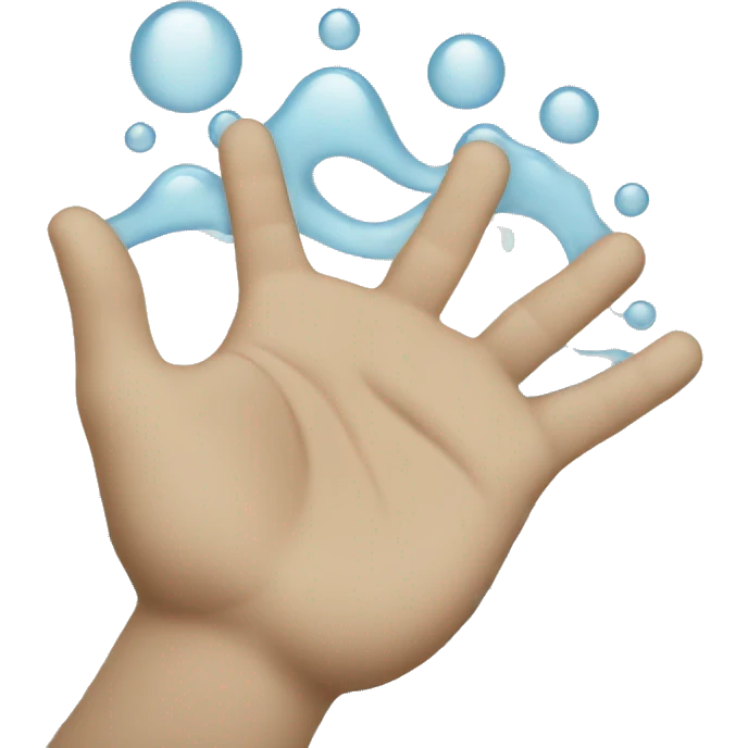 five finger water wave emoji