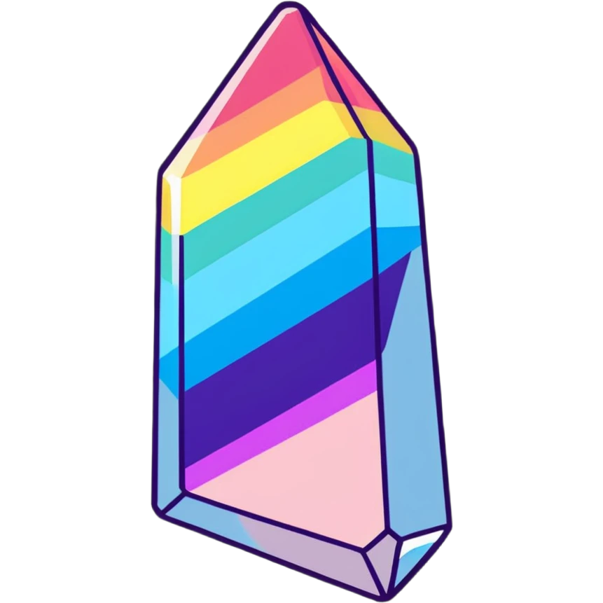 rainbow aura quartz crystal emoji