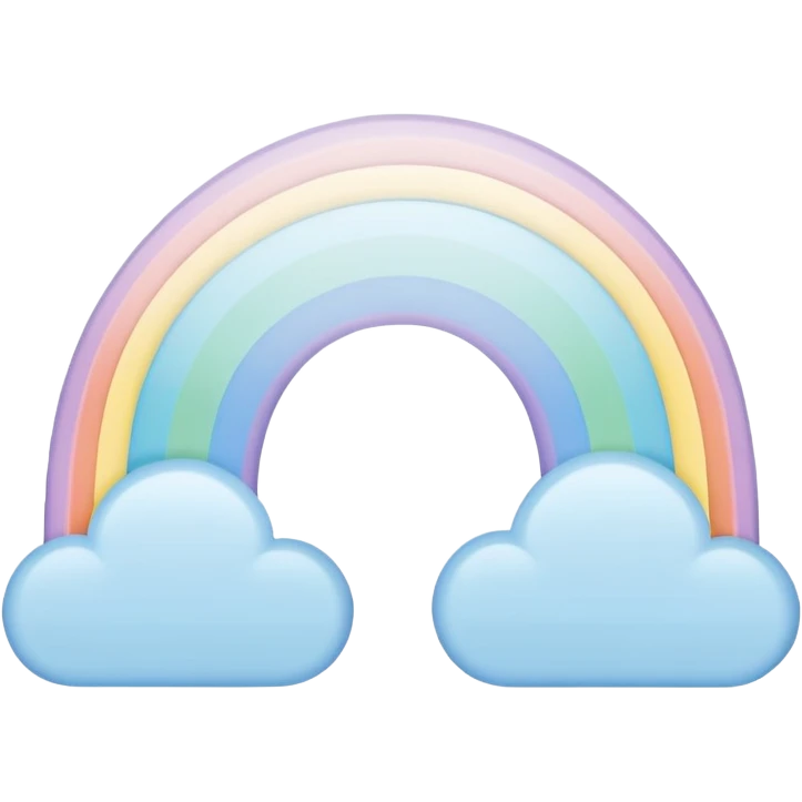 Light blue rainbow emoji