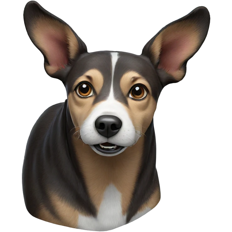 realistic dog on white background emoji