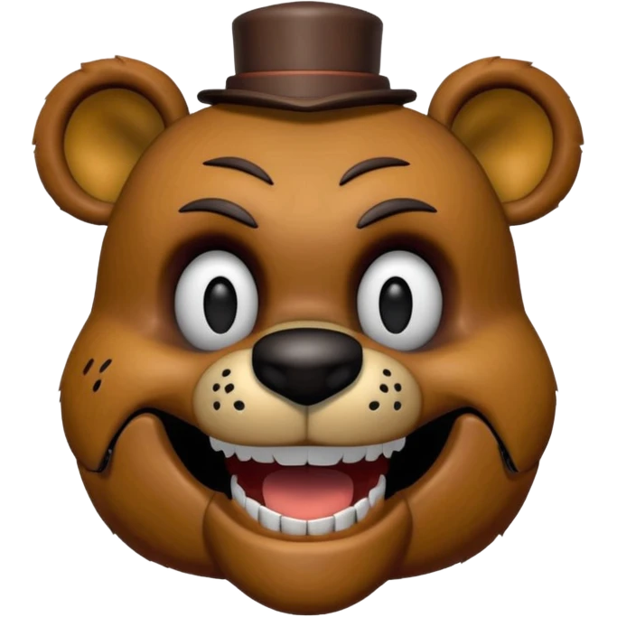 The head of Freddy Fazbear of five nights at Freddy emoji