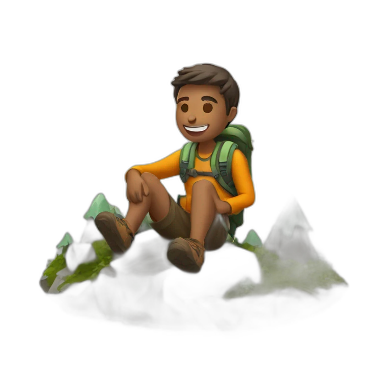 Relax in mountain emoji