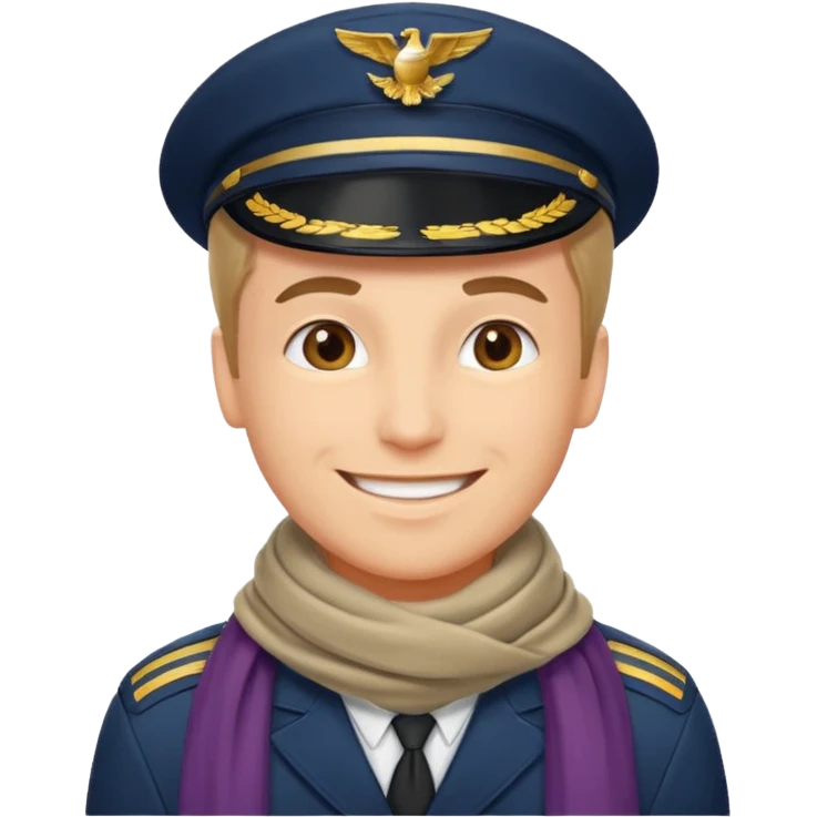 Pilot with scarf 
 emoji