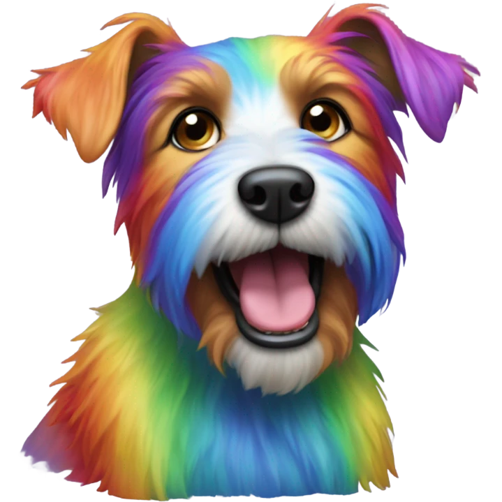Rainbow terrier  emoji