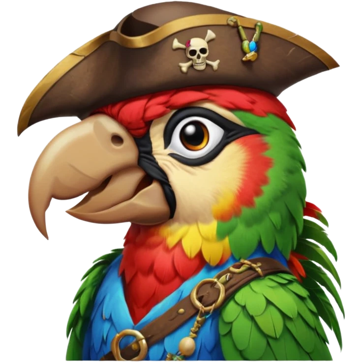 pirate and parrot emoji
