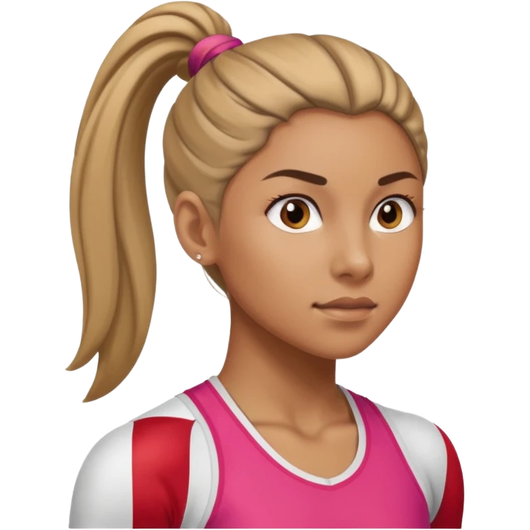 athlete woman with ponytail emoji