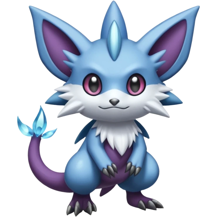 Elemental plum-plumed dark dusky mechanica fairy-like fantasy epic rare Glalie-Sneasel-Togetic-Pokémon-Fakémon-hybrid-creature emoji