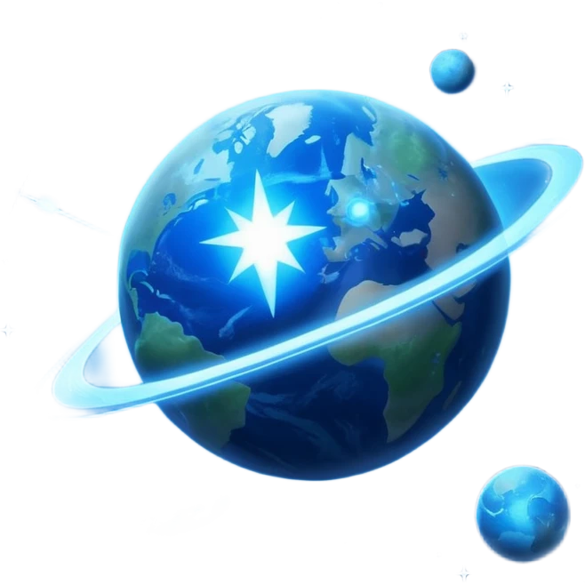 The image is a sci-fi poster with glowing blue text that reads “STAR BLAST.” A bright blue planet or star glows at the bottom, giving the design a futuristic, space-themed look. dont foget the text  emoji