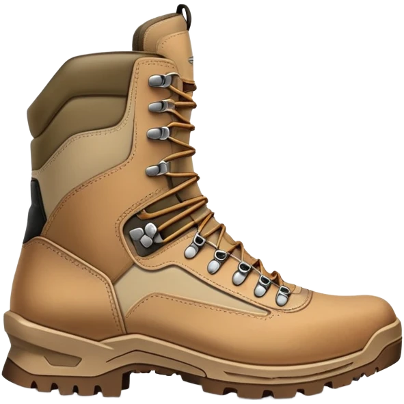 Lowa military tactical hiking boots in tan color emoji