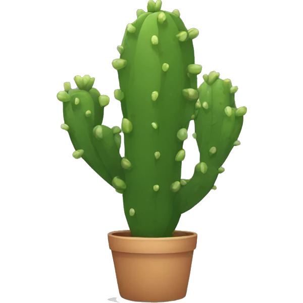 single flat Nopal without pot emoji