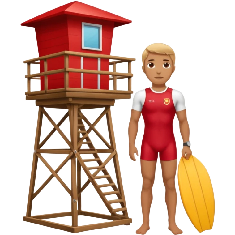 Lifeguard on watch tower emoji