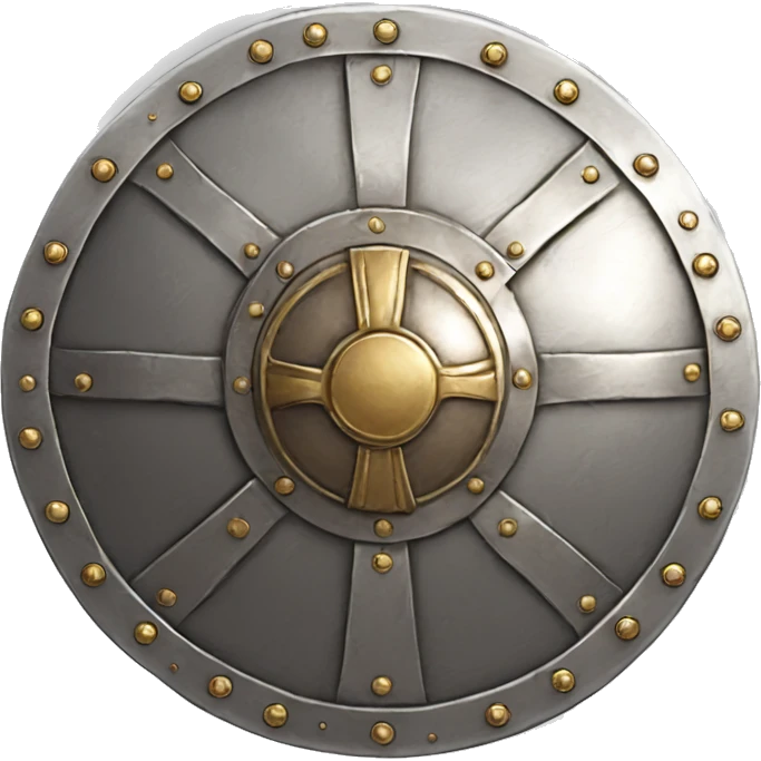 gladiator circular shield silver emoji