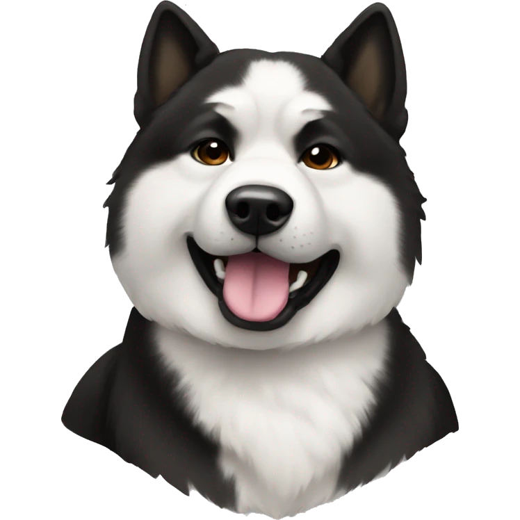 Black American Akita  emoji