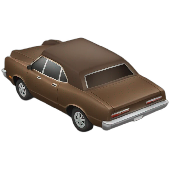 static brown car emoji