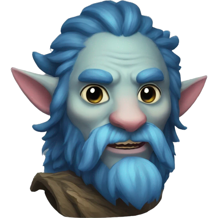 Spectral giant firbolg blue tongue emoji