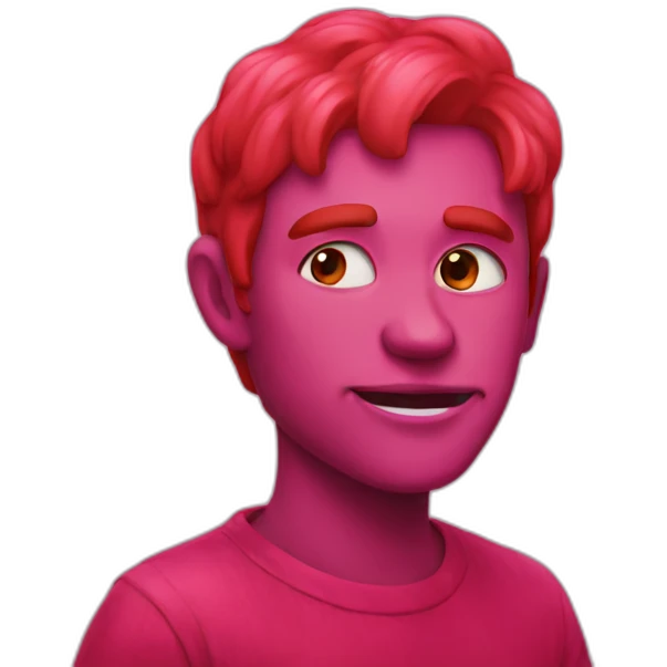 Trippy red emoji