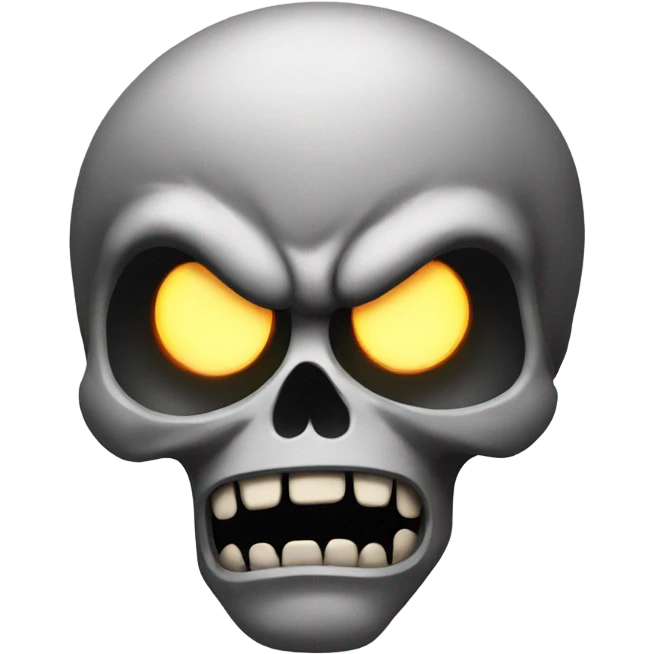 Angry skull emoji