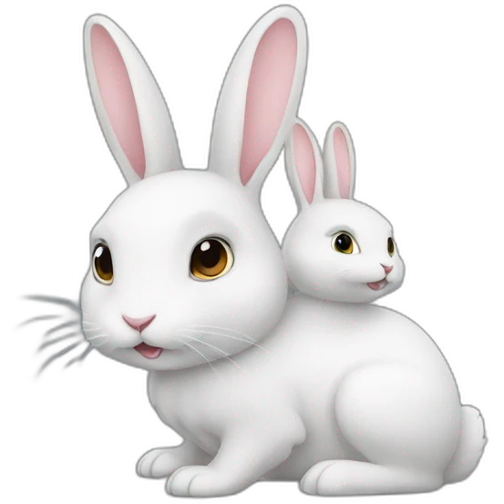 rabbit with tae emoji