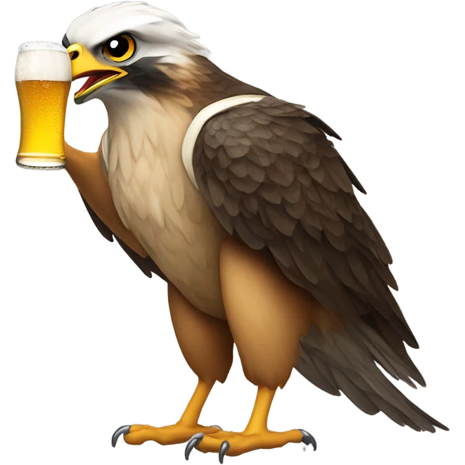falcon holding a beer emoji