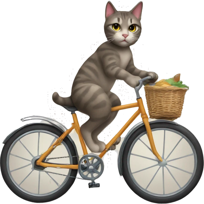 Cat on bycicle emoji