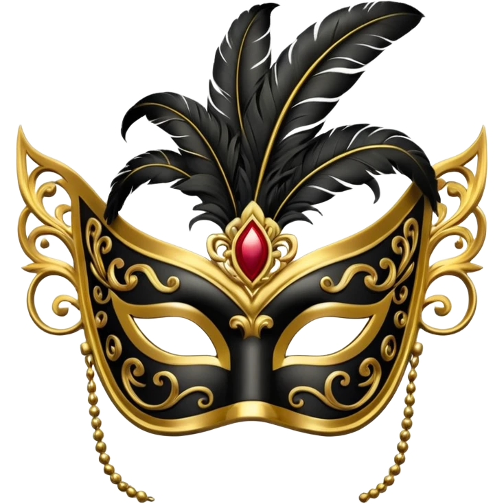 Elegant Venetian carnival mask, simple and bold, minimal details emoji