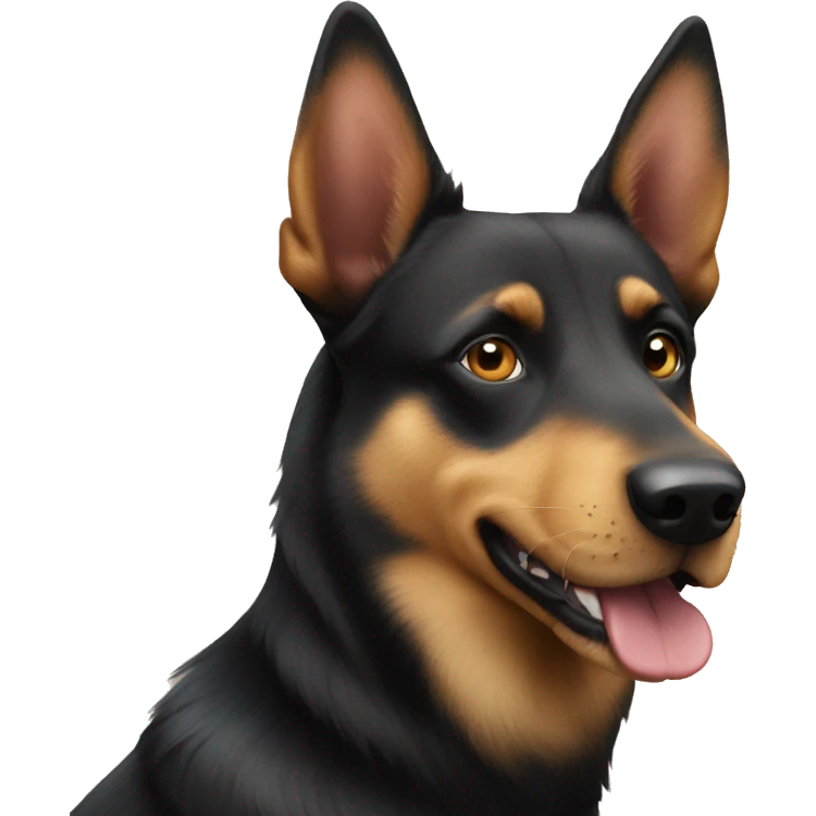 australian kelpie german shepherd mix dog emoji