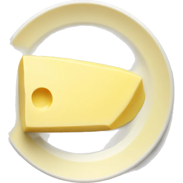 Knife through butter in butterplate emoji