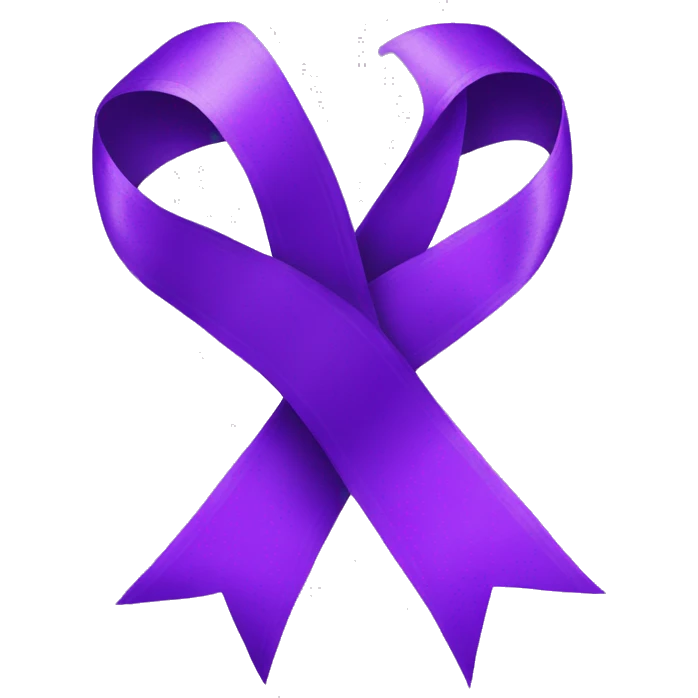Purple ribbon emoji