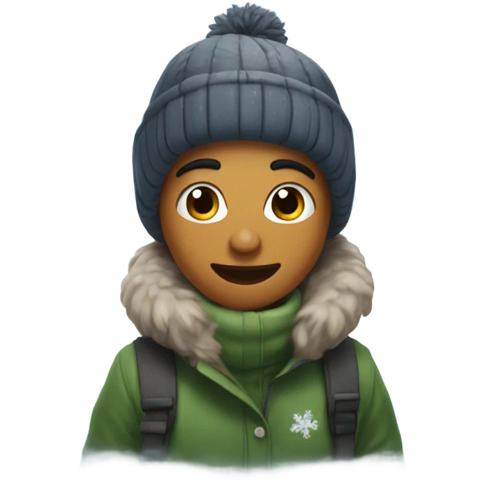 Me playing in the snow emoji