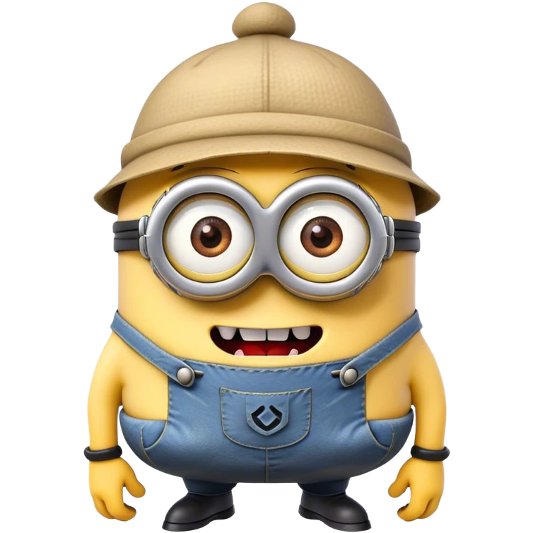 Scary minion with a hat emoji