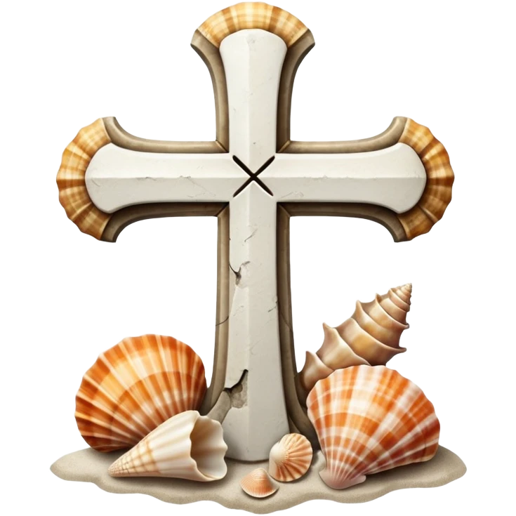 Cross with shells  emoji