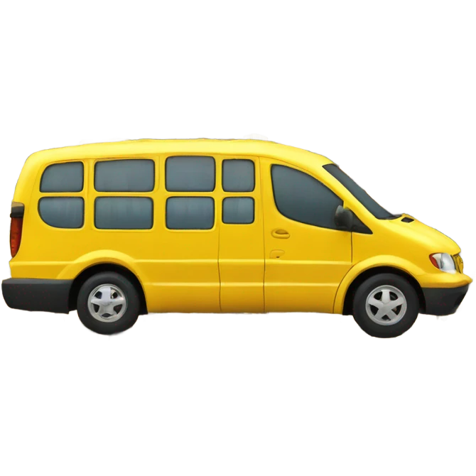 Minivan that is a school bus emoji