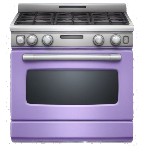 Realistic light purple oven isolated. emoji