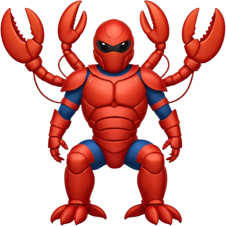 a lobster dressed as a superhero 🦞in the style of this lobster emoji emoji